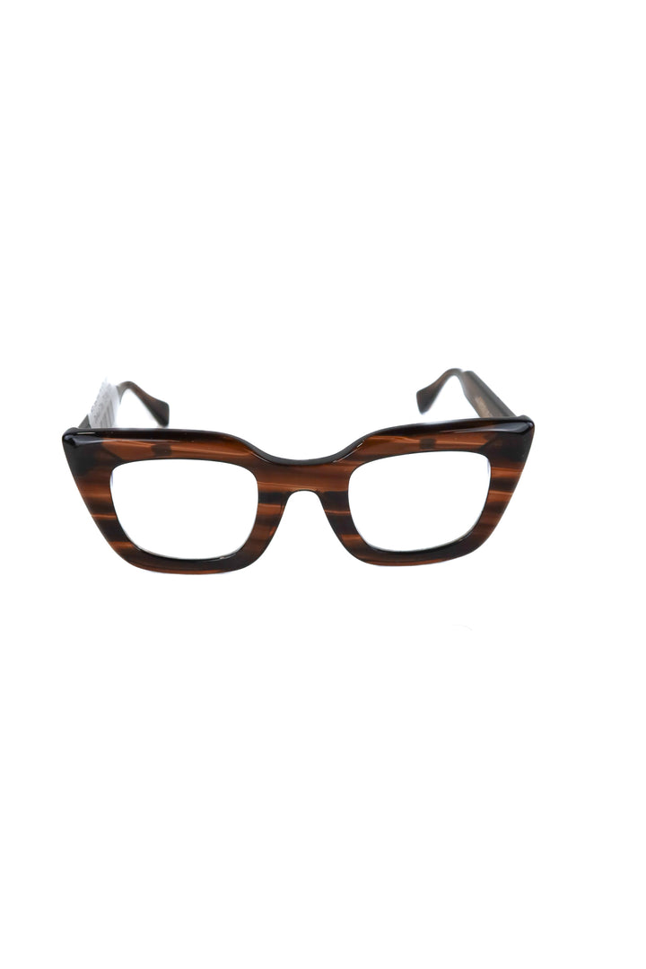vicci dark brown clear sophia glasses (retail $220)
