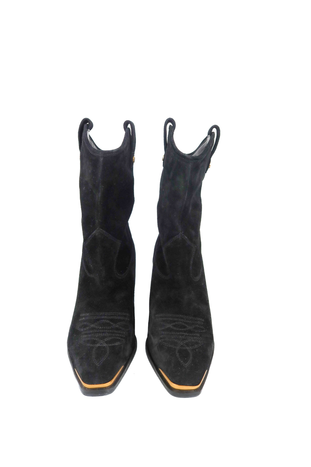 Vince Camuto black suede cowboy boots (8.5)