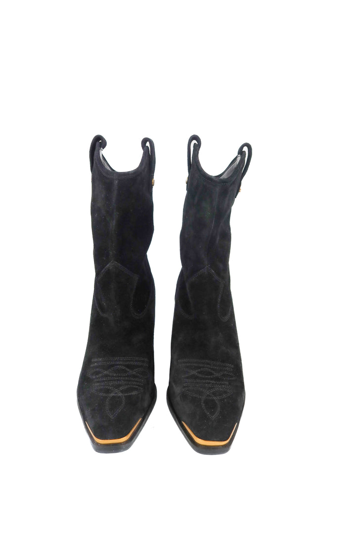 Vince Camuto black suede cowboy boots (8.5)