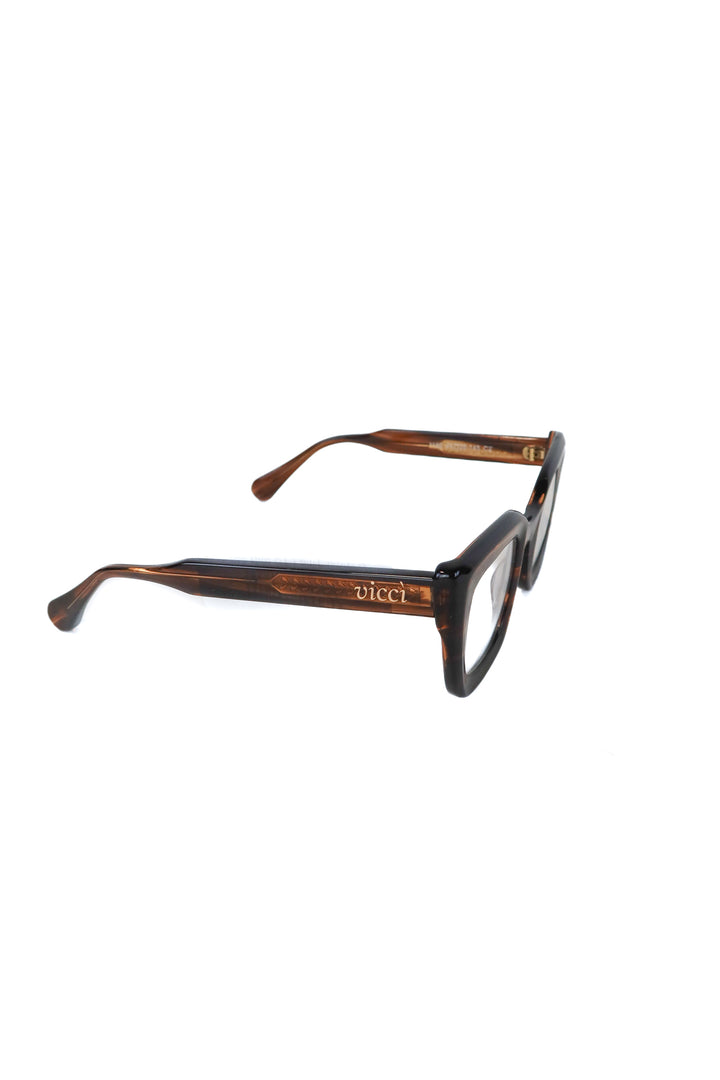 vicci dark brown clear sophia glasses (retail $220)