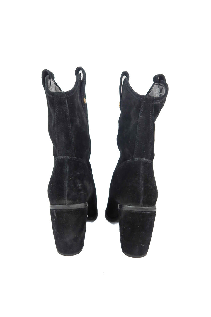 Vince Camuto black suede cowboy boots (8.5)