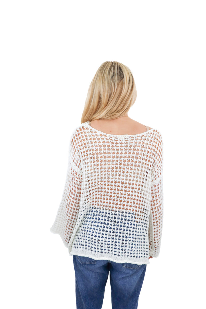 POL white knit pullover (s)
