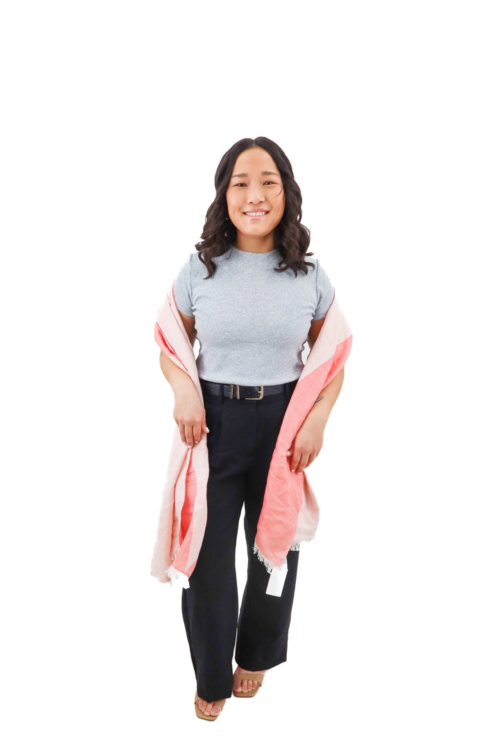 Halogen geometric coral scarf