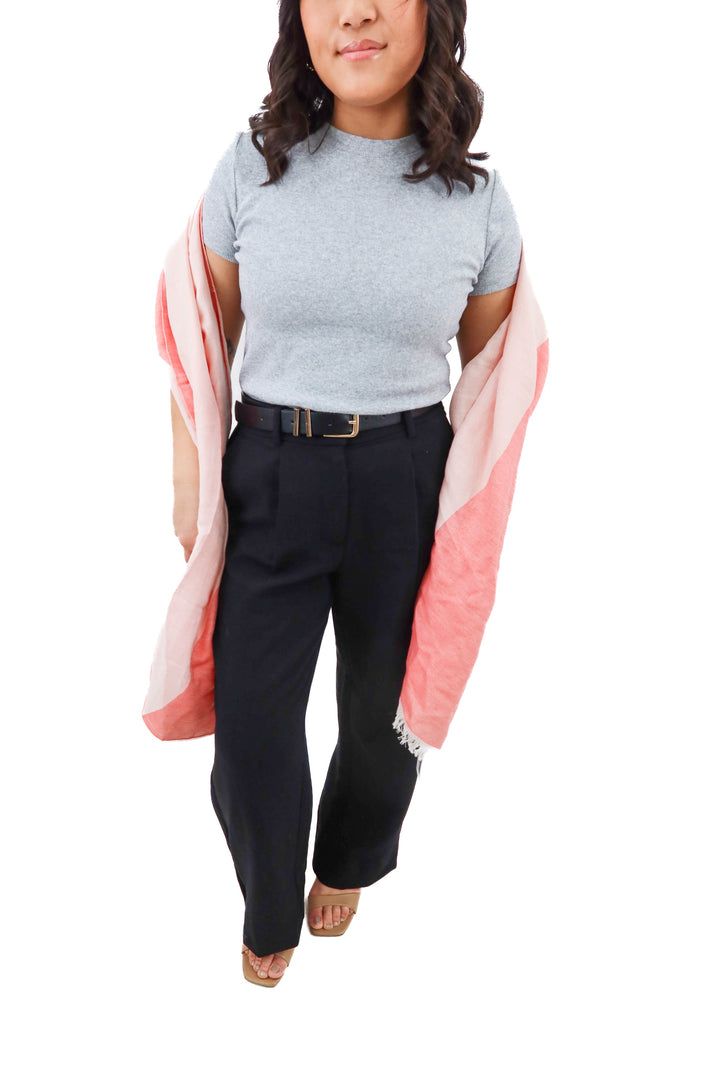 Halogen geometric coral scarf