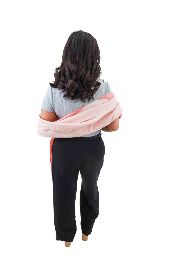 Halogen geometric coral scarf