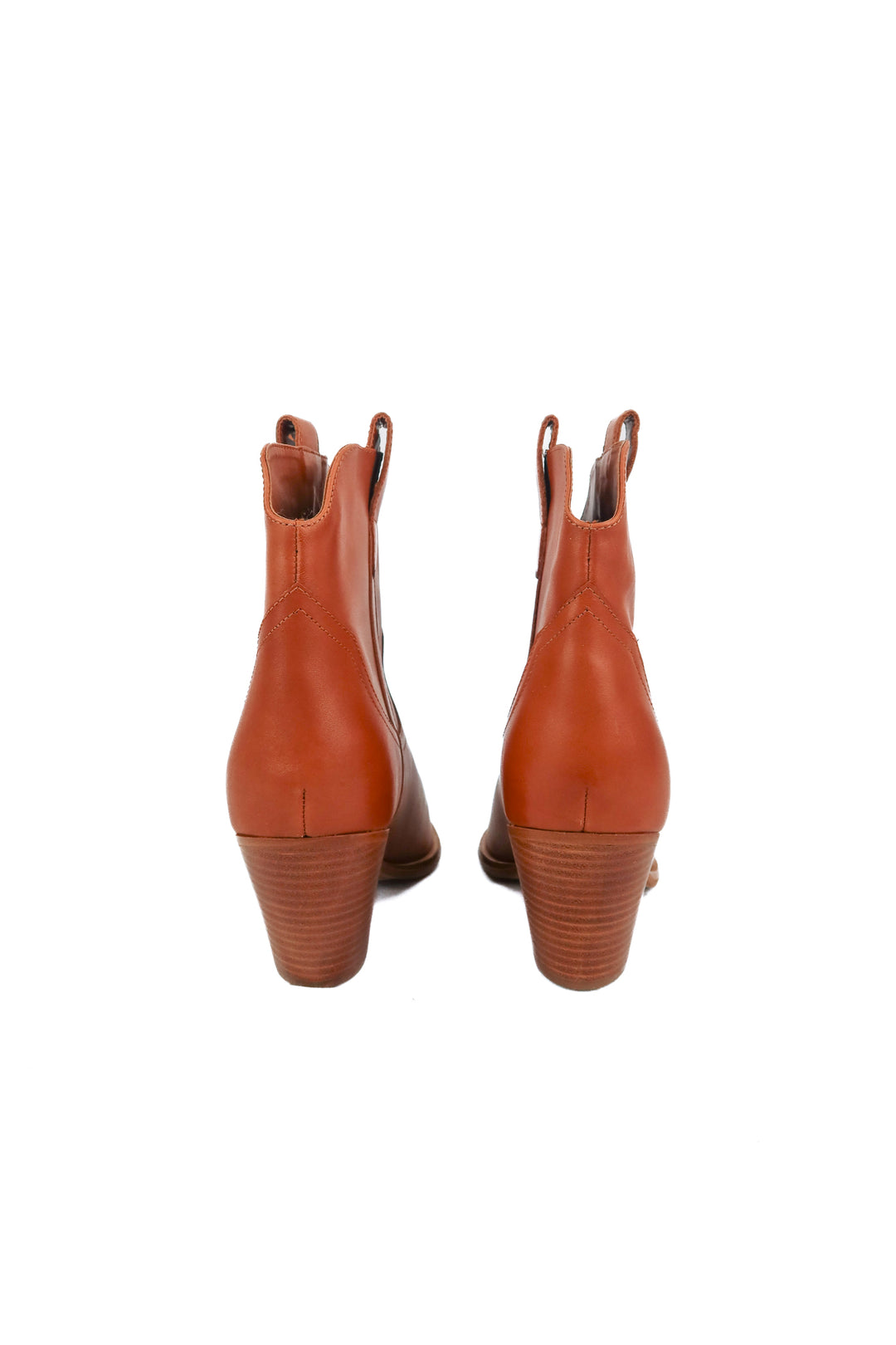 Marc fisher cognac leather booties (8.5; retail $325)