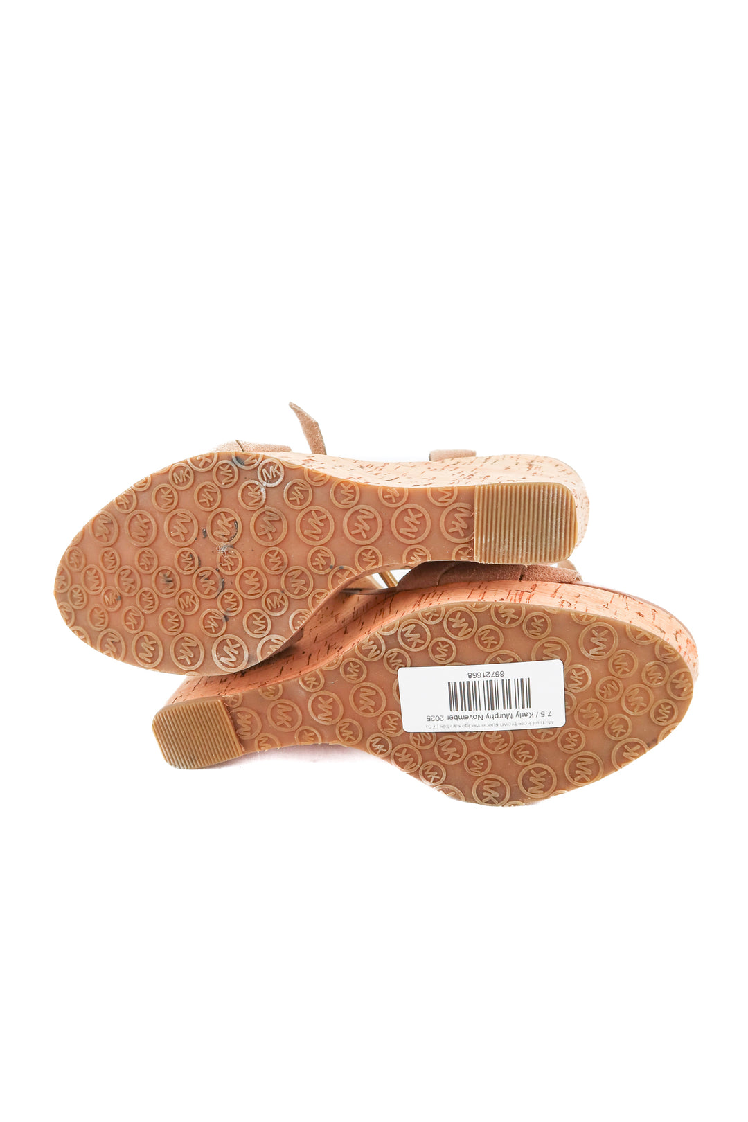 Michael Kors brown suede wedge sandals (7.5)