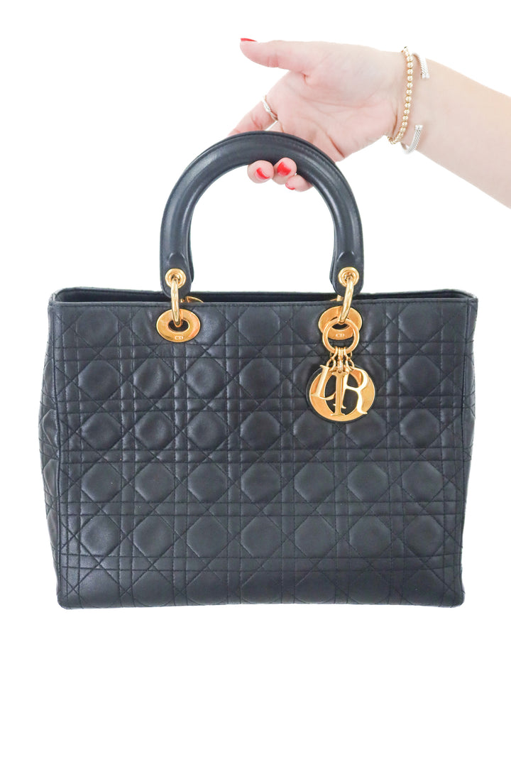 Dior Black Lady Dior (retail $5,600)