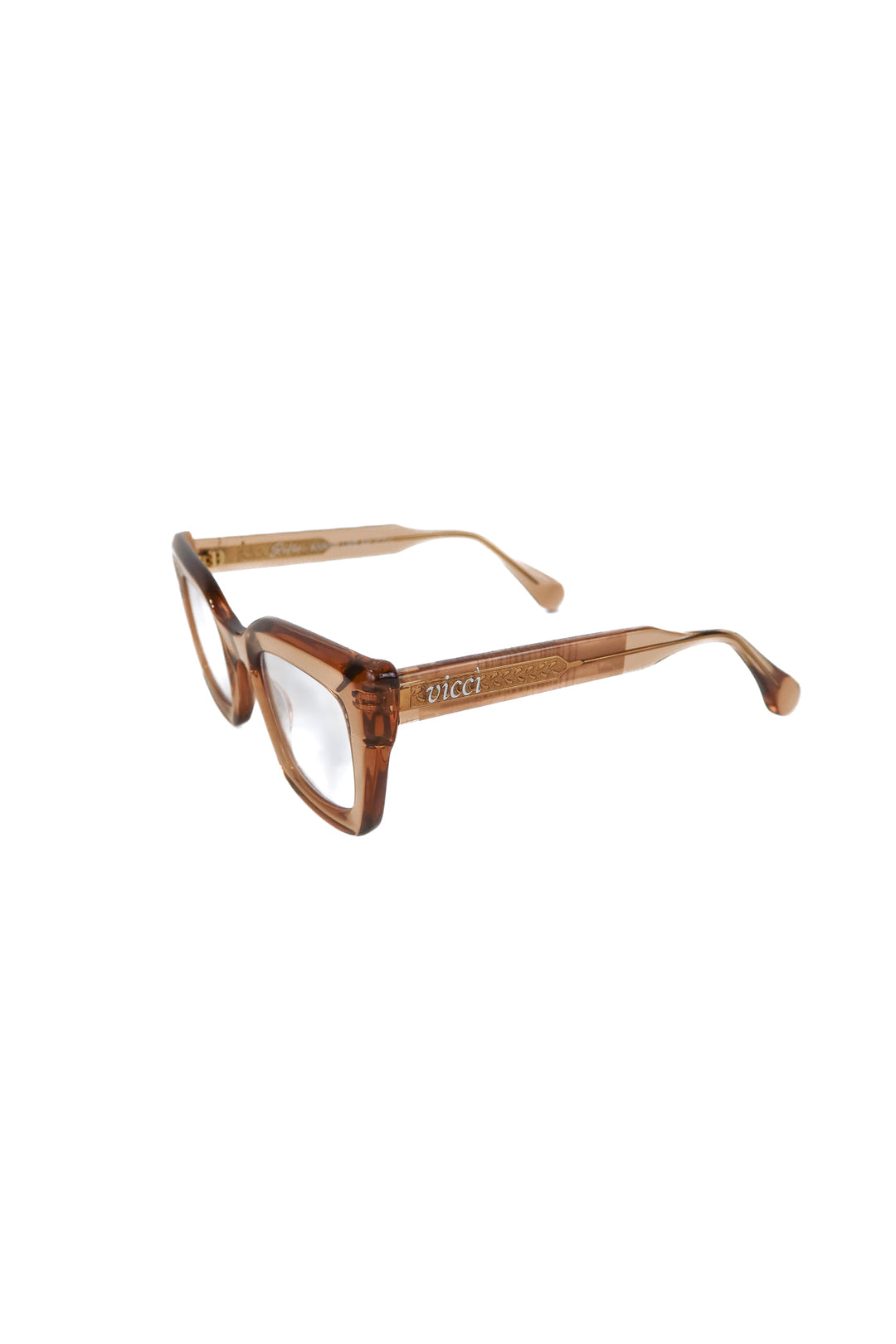 vicci light brown clear sophia glasses (retail $220)