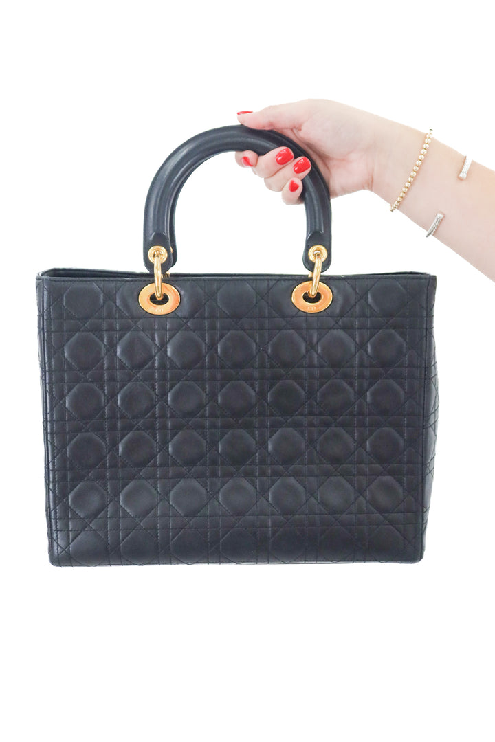 Dior Black Lady Dior (retail $5,600)
