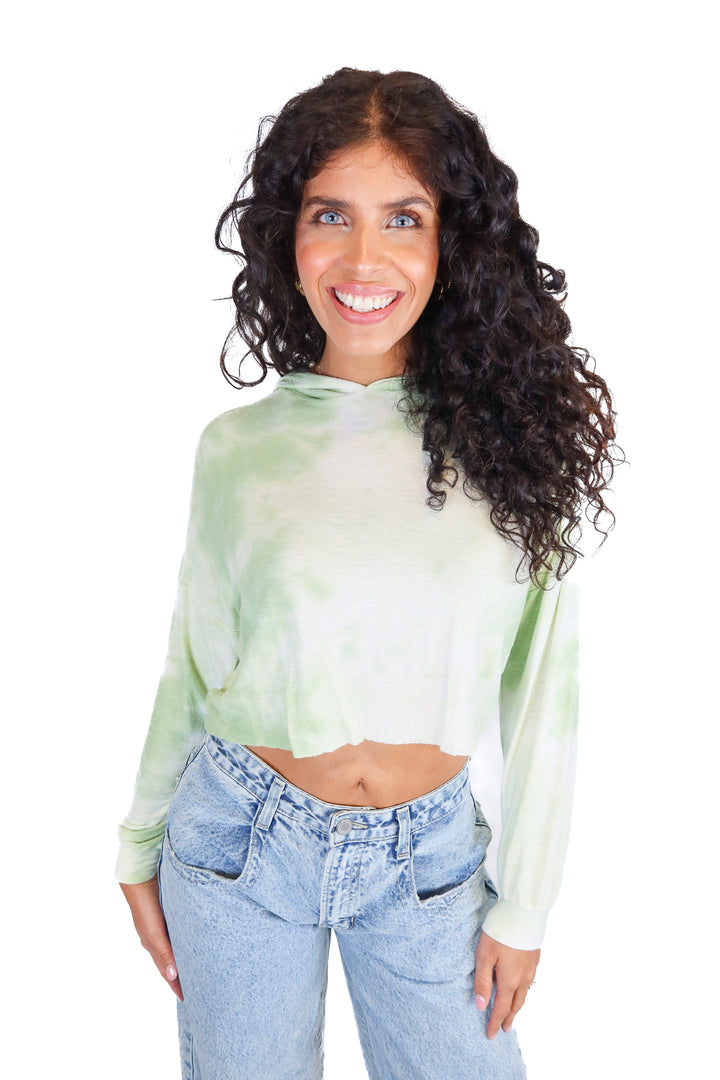 Kittenish green/white hoodie NWT (XS)