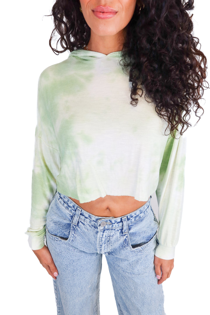Kittenish green/white hoodie NWT (XS)