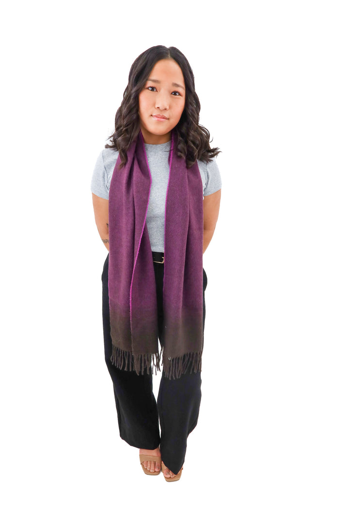 saks 5th avenue purple cashmere scarf (retail $179)
