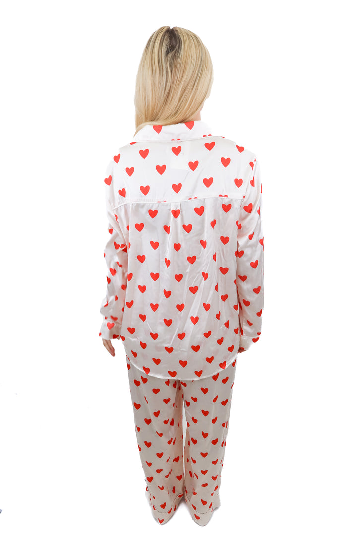 show me your mumu satin heart pj set (s; retail $138)