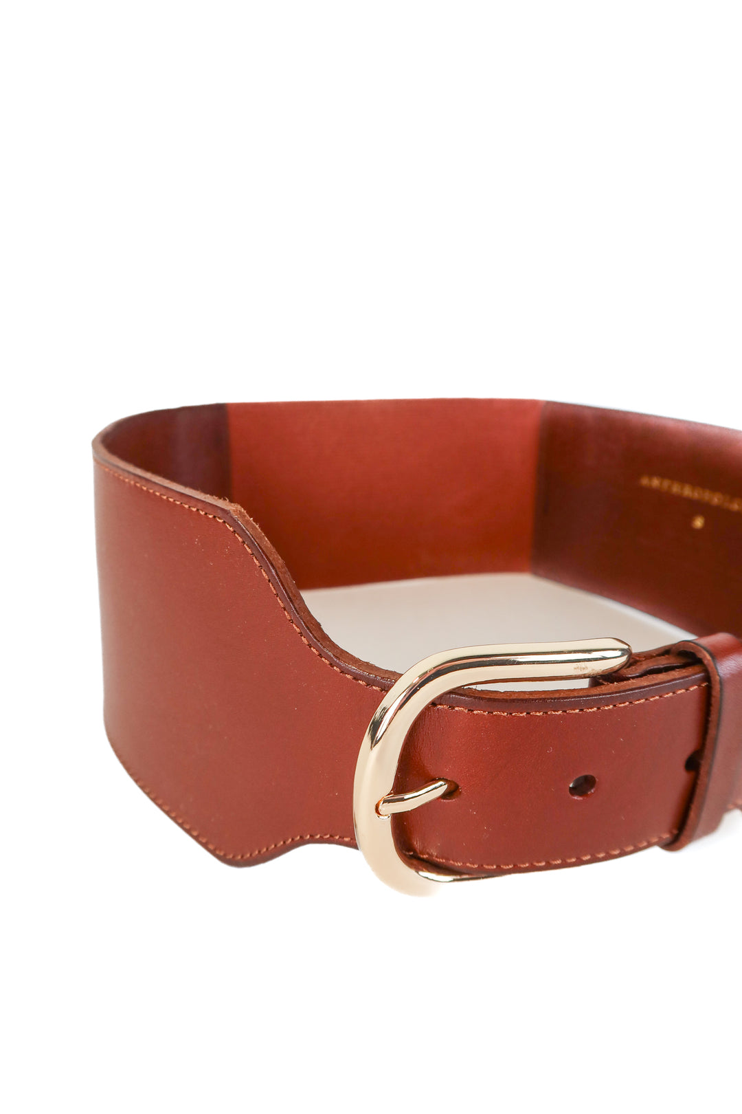 Anthropologie large brown leather belt (s; retail $98)