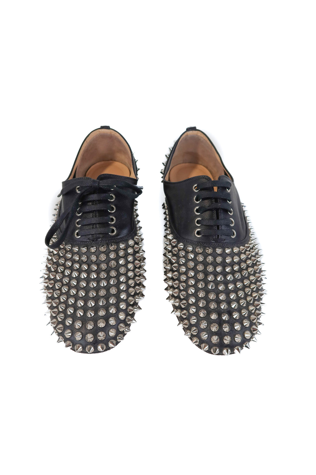 chrisitian louboutin spike leather oxfords (39; retail $750)
