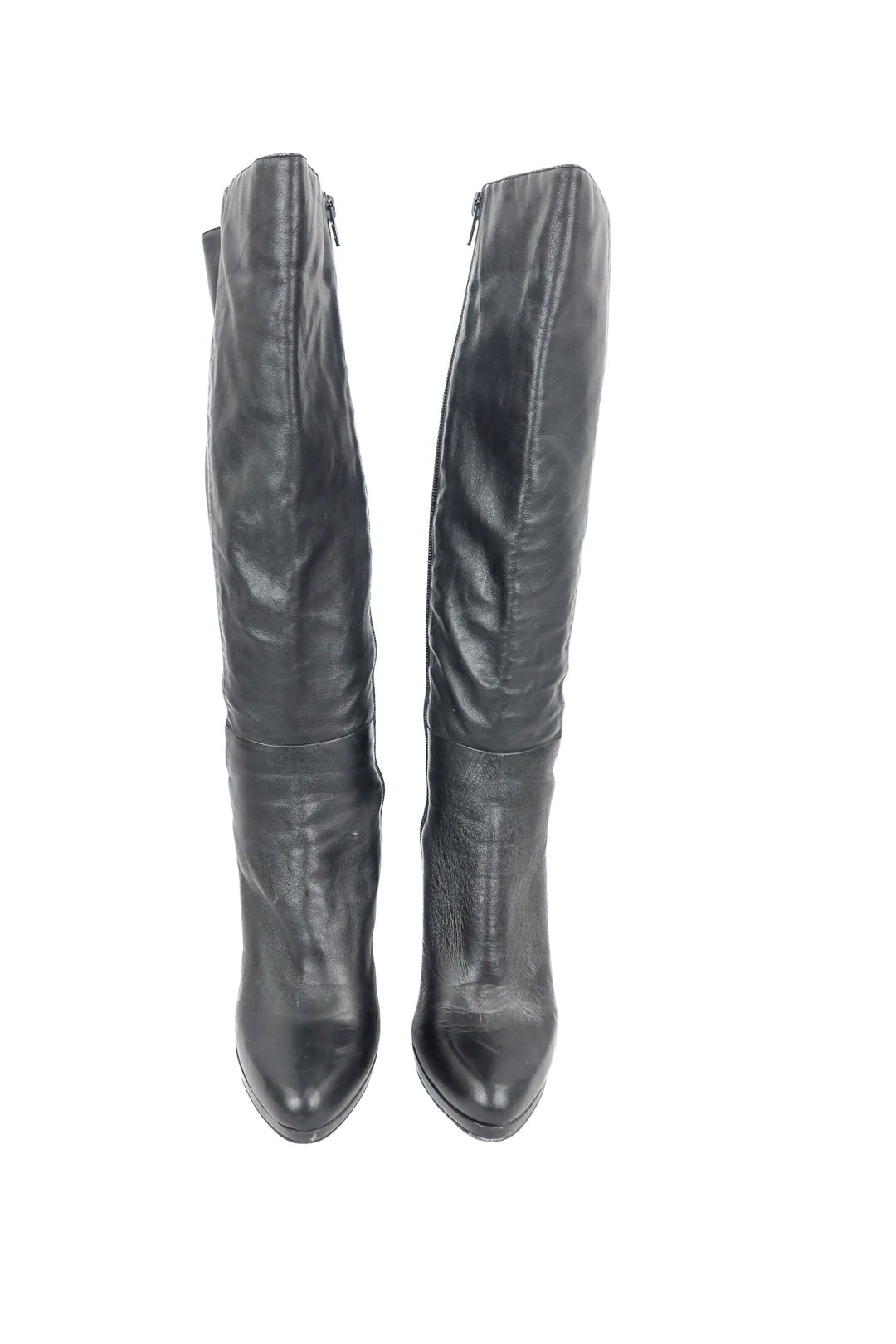 Nine West tall black leather boots (8)