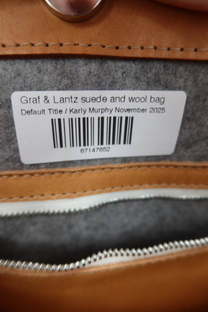Graf & Lantz suede and wool bag (retail $420)