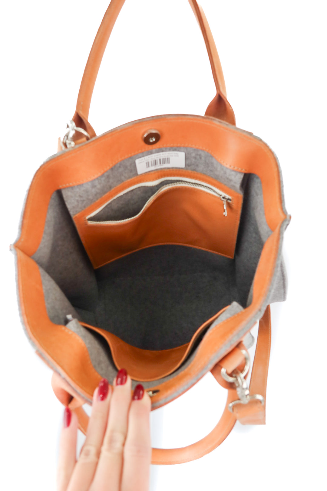 Graf & Lantz suede and wool bag (retail $420)