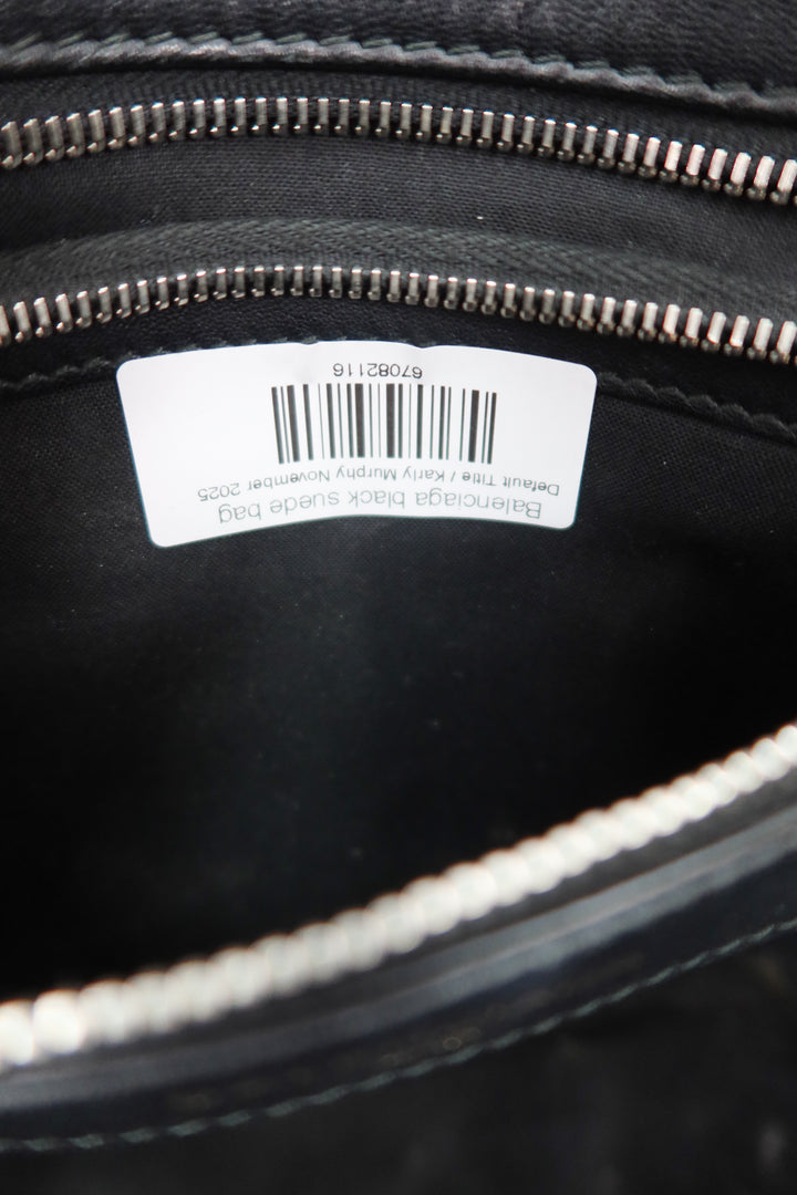 Balenciaga Bazaar shopper black leather bag