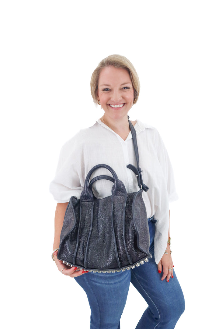 Alexander Wang navy rocco bag (retail $1,495)