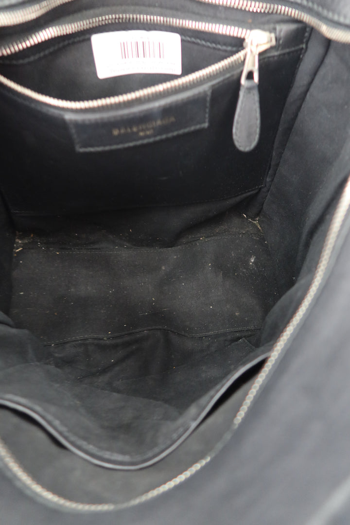 Balenciaga Bazaar shopper black leather bag