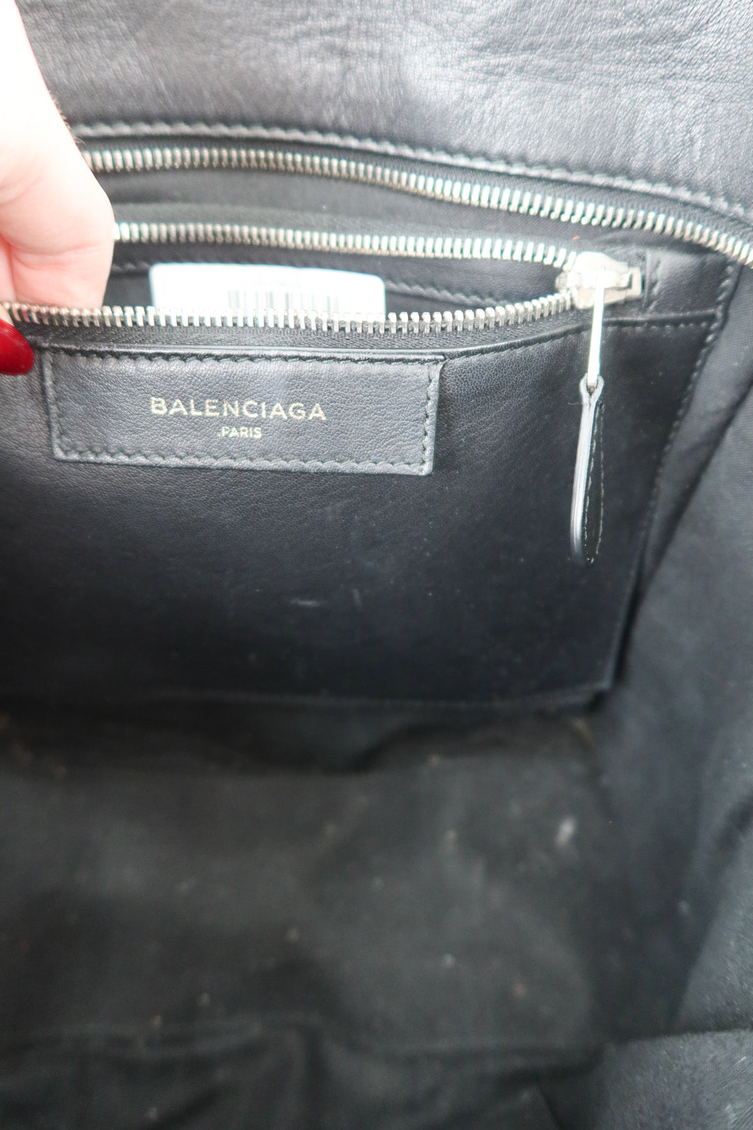 Balenciaga Bazaar shopper black leather bag