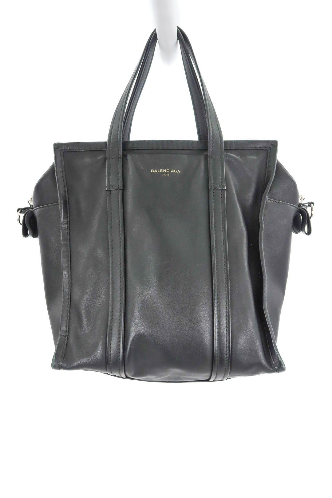 Balenciaga Bazaar shopper black leather bag