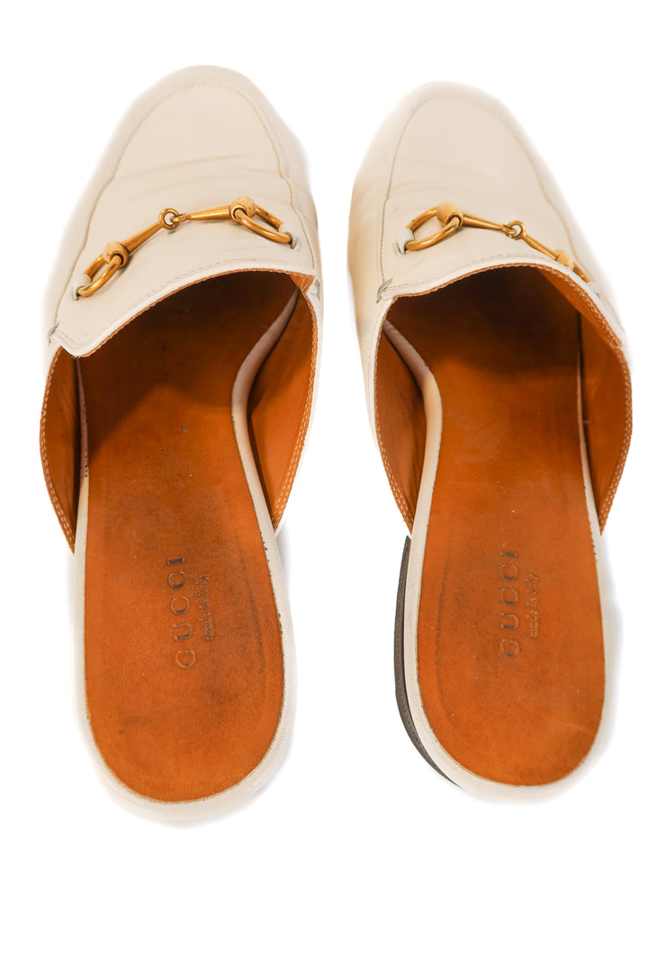 gucci ivory womens princetown slipper (39/ US 8.5-9; retail $990)