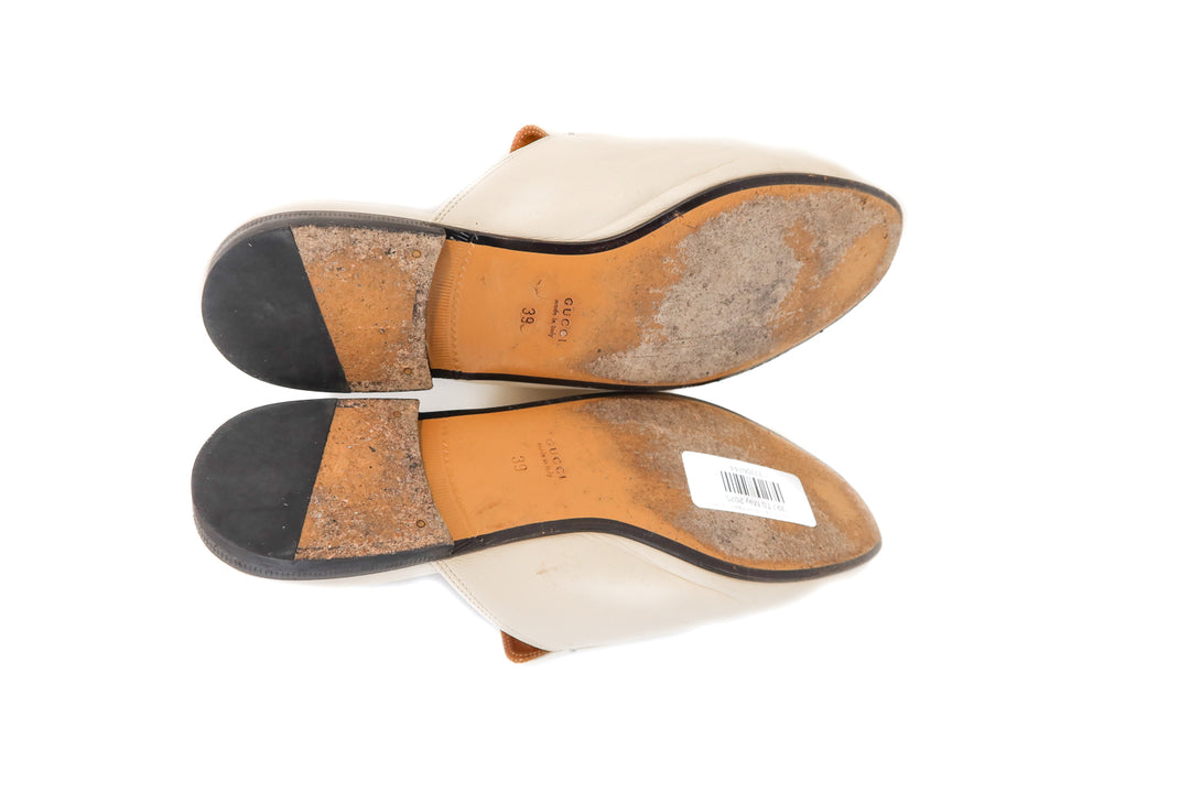 gucci ivory womens princetown slipper (39/ US 8.5-9; retail $990)
