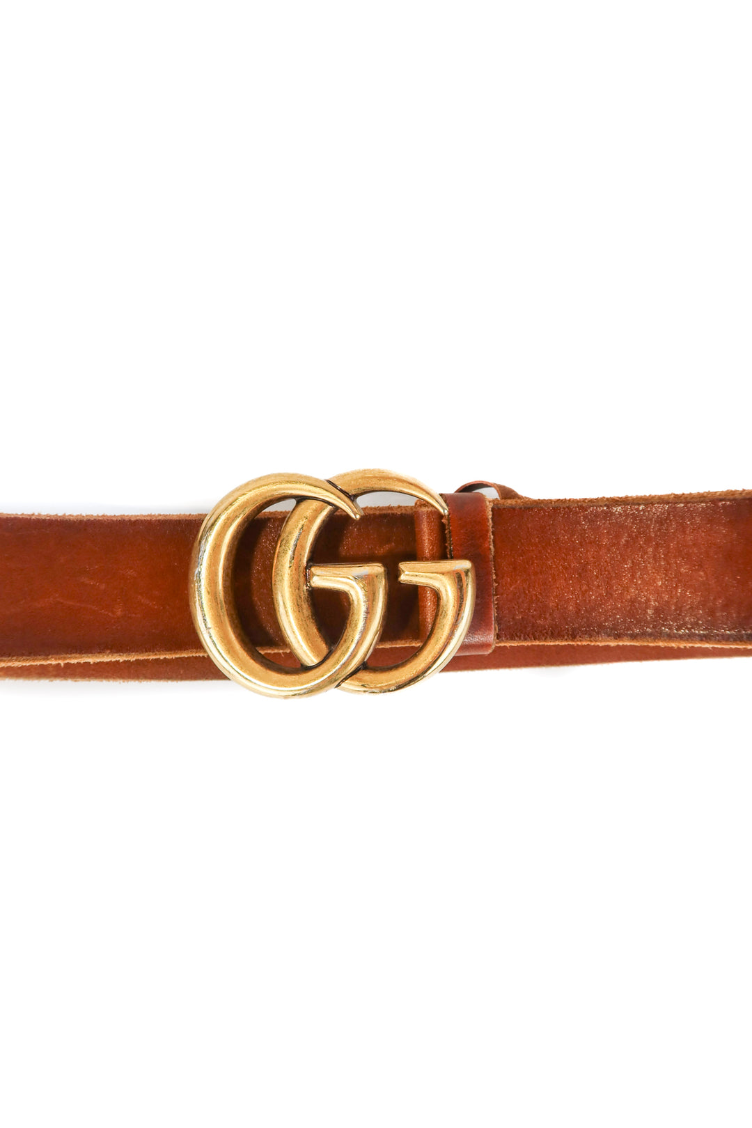 gucci brown leather belt (36"; retail $550)