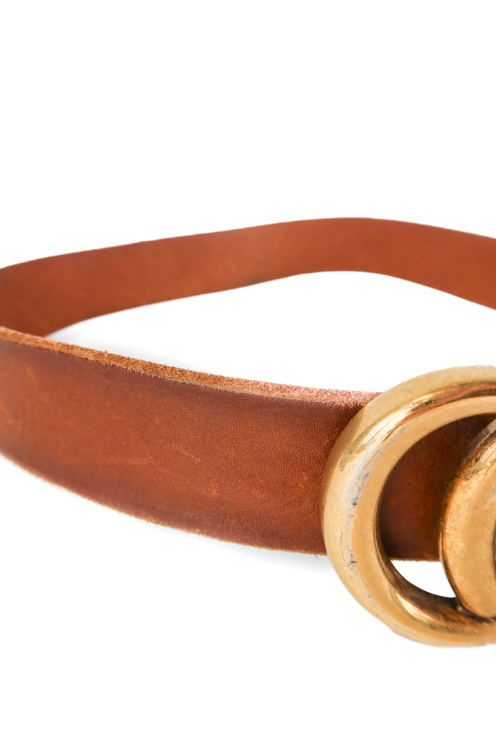 gucci brown leather belt (36"; retail $550)