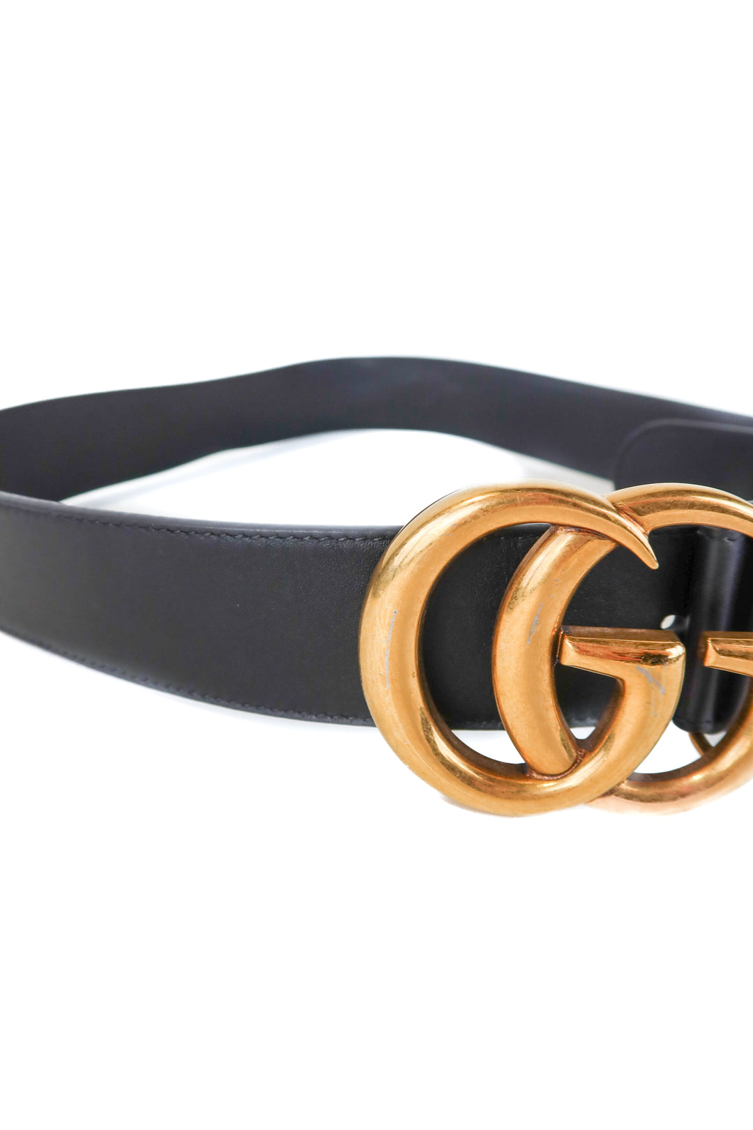 gucci black leather belt (90cm / 36"; retail $550)