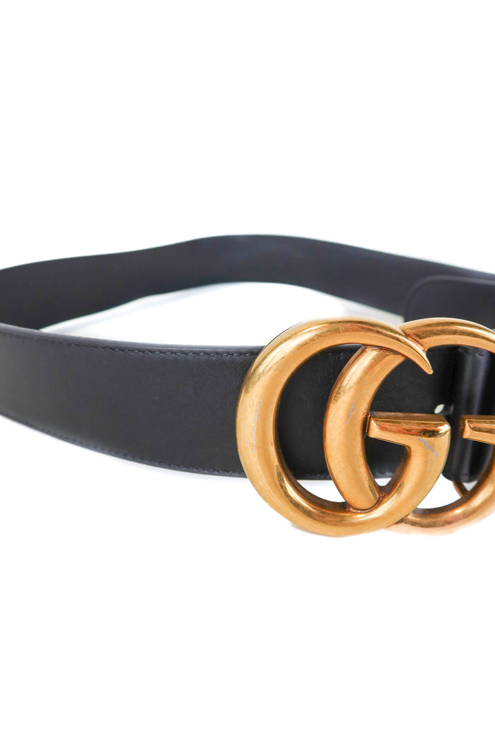 gucci black leather belt (90cm / 36"; retail $550)
