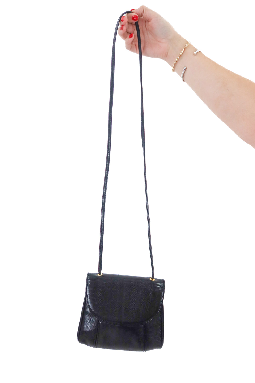 YSL Black Lizard Crossbody (vintage)