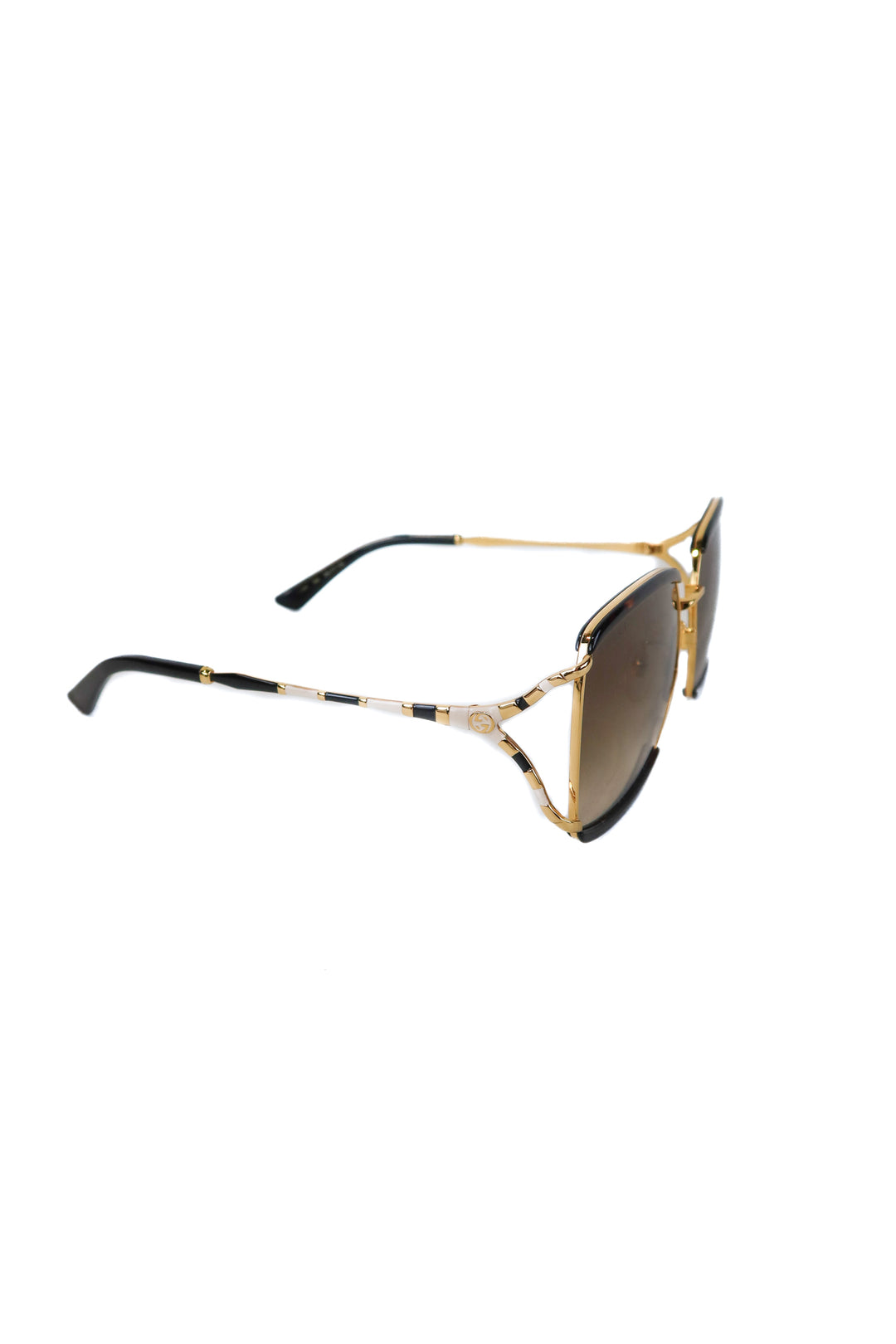 gucci square gold/tortoise sunglasses NWOT (est. retail $695)