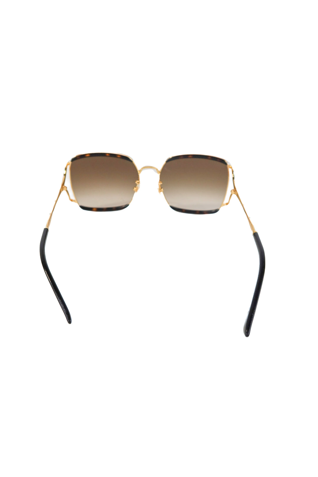 gucci square gold/tortoise sunglasses NWOT (est. retail $695)
