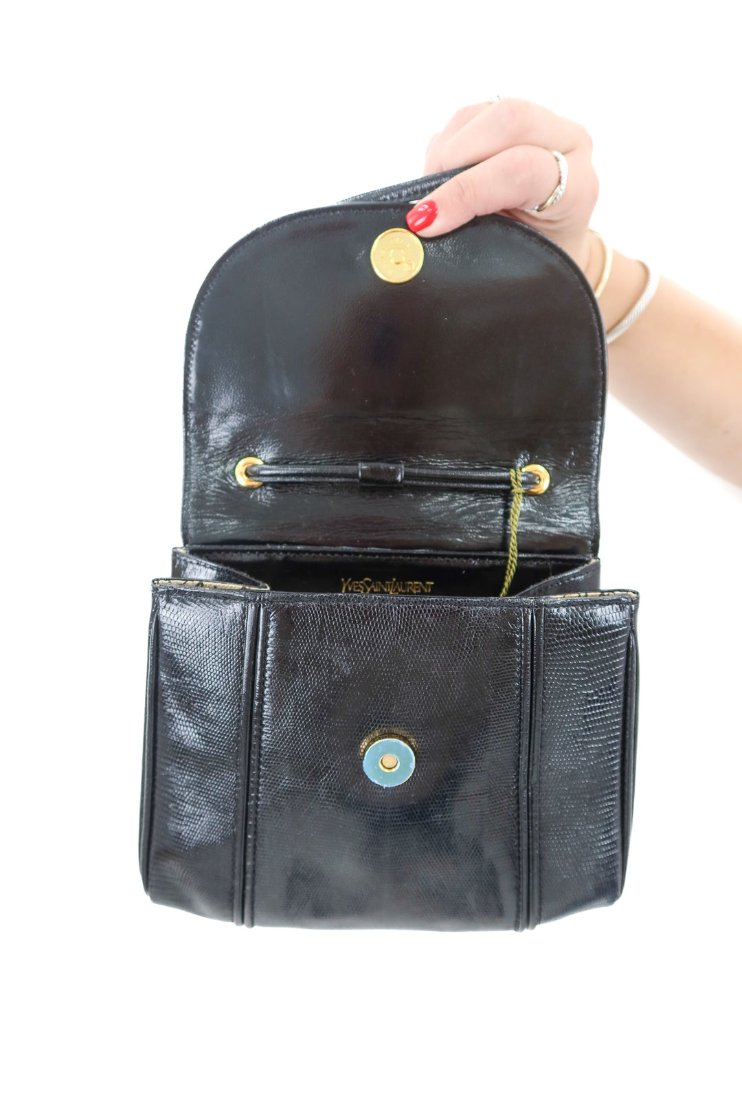 YSL Black Lizard Crossbody (vintage)