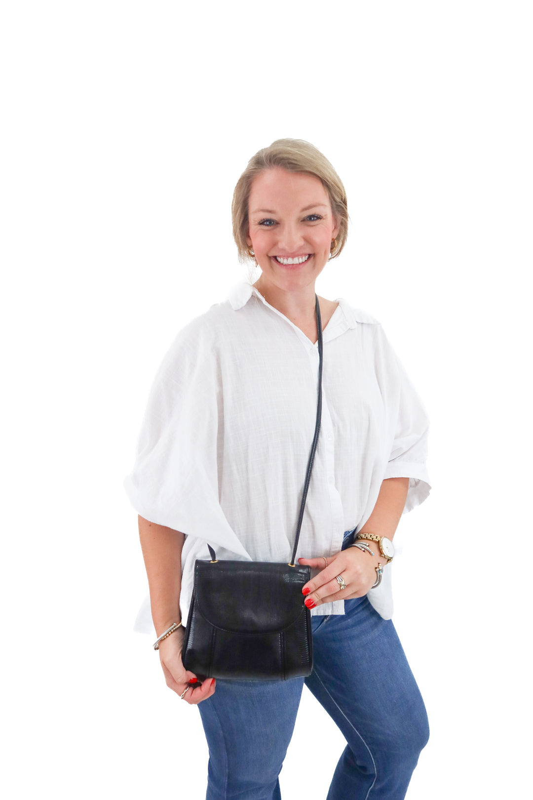 YSL Black Lizard Crossbody (vintage)