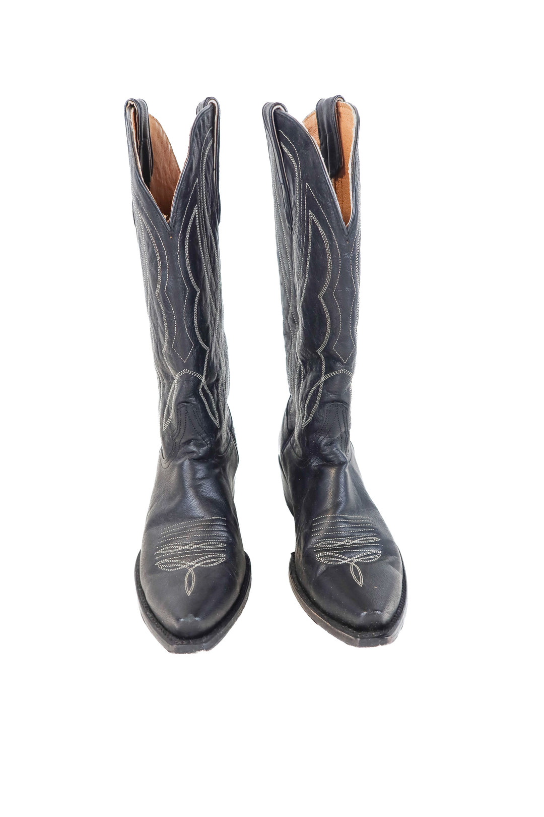 idyllwind black leather cowgirl boots (8; retail $219.50)