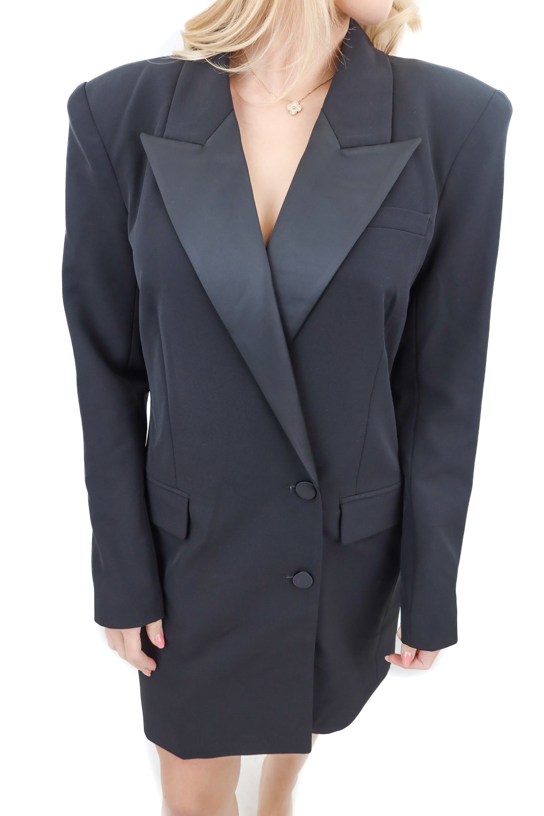 L'Agence black blazer dress (6; retail $695)