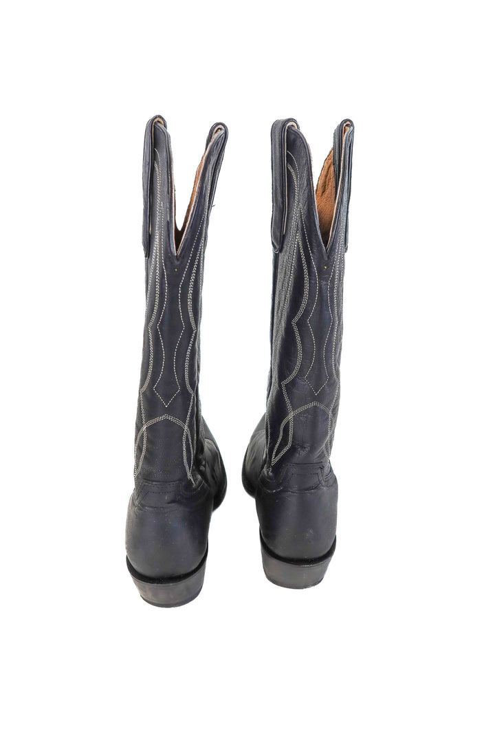 idyllwind black leather cowgirl boots (8; retail $219.50)