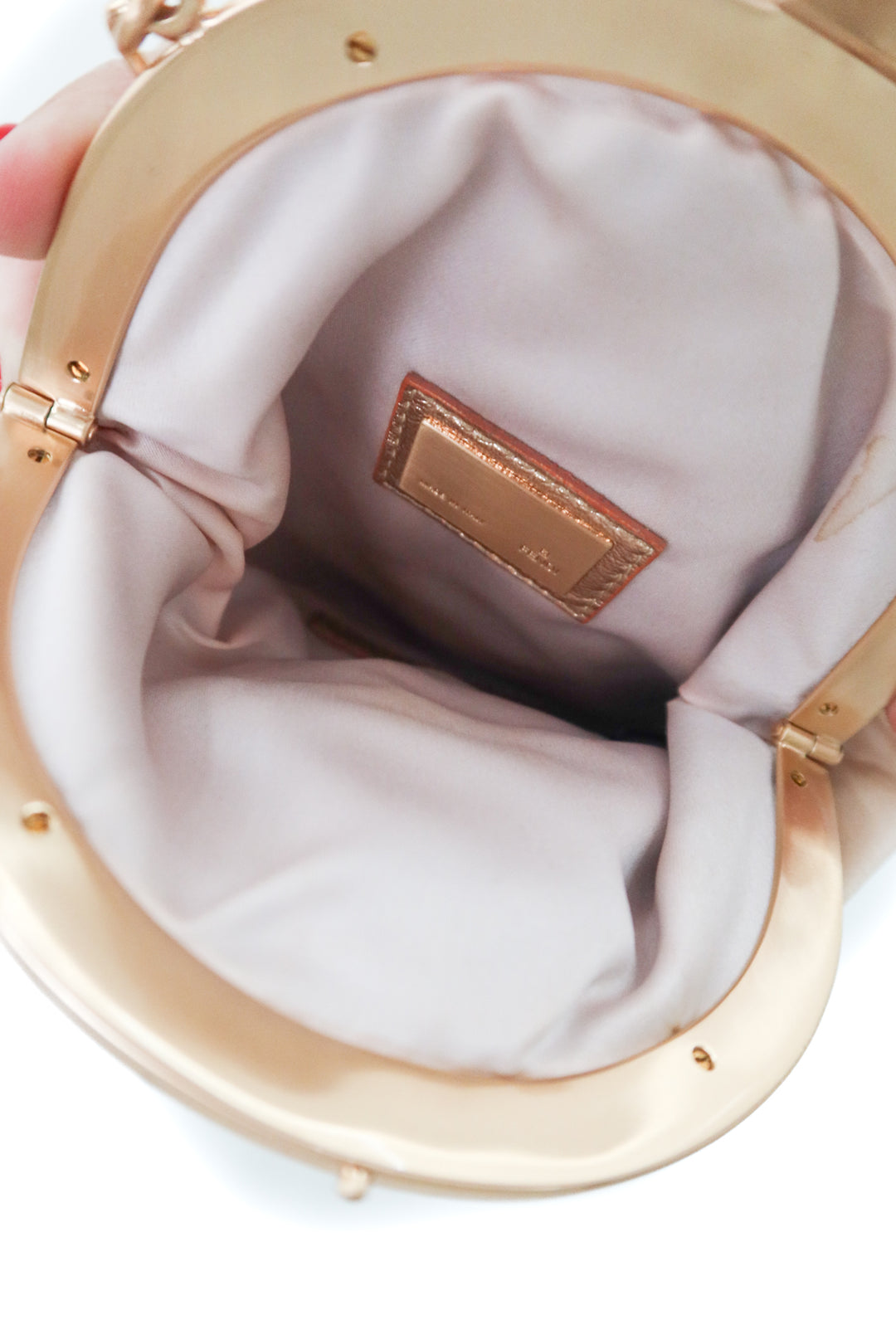 Fendi satin multicolor petal minaudiere clutch (vintage)