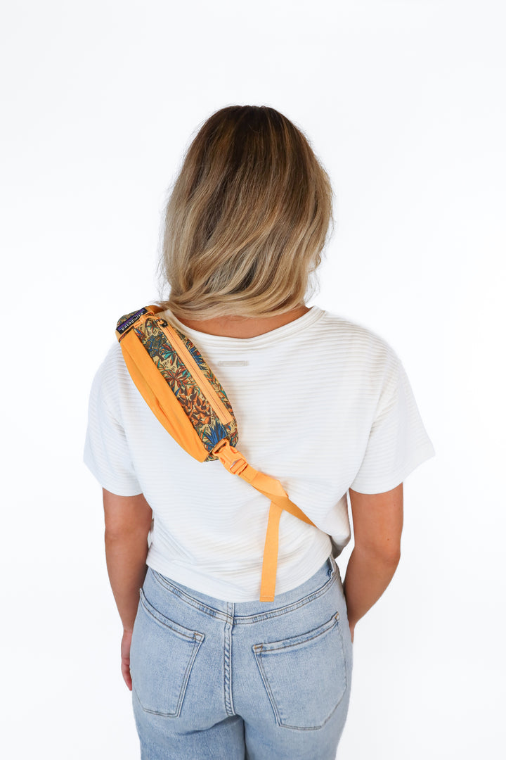 Patagonia Tropical Floral/Yellow Sling Bag (retail $79)