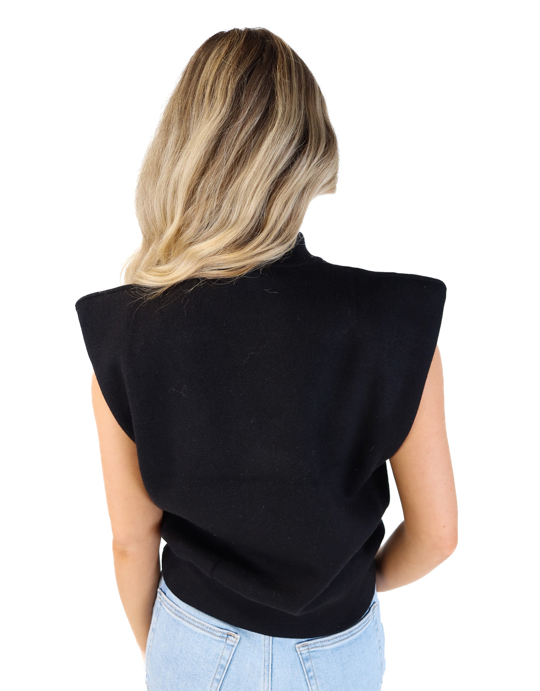 Vici black knit sleeveless top (s; retails for $54)