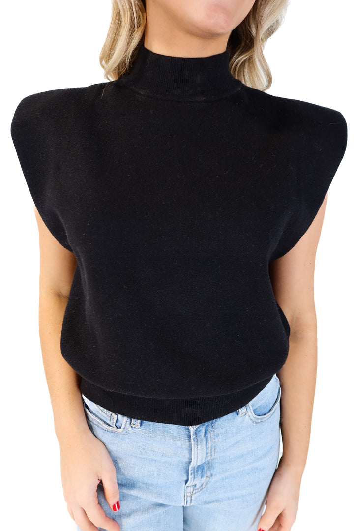 Vici black knit sleeveless top (s; retails for $54)