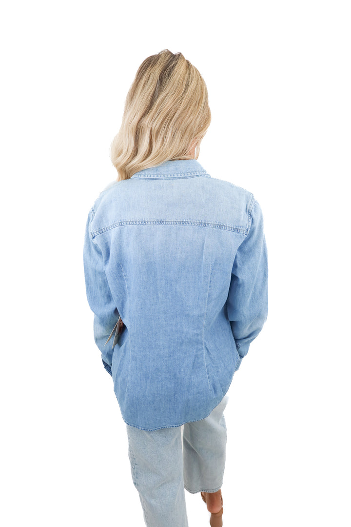 mother denim button up top NWT (m; retail $248)