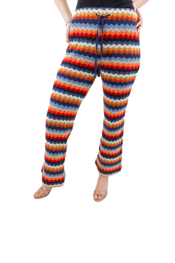 ellie mae colorful knit flare pants (m; retail $480)