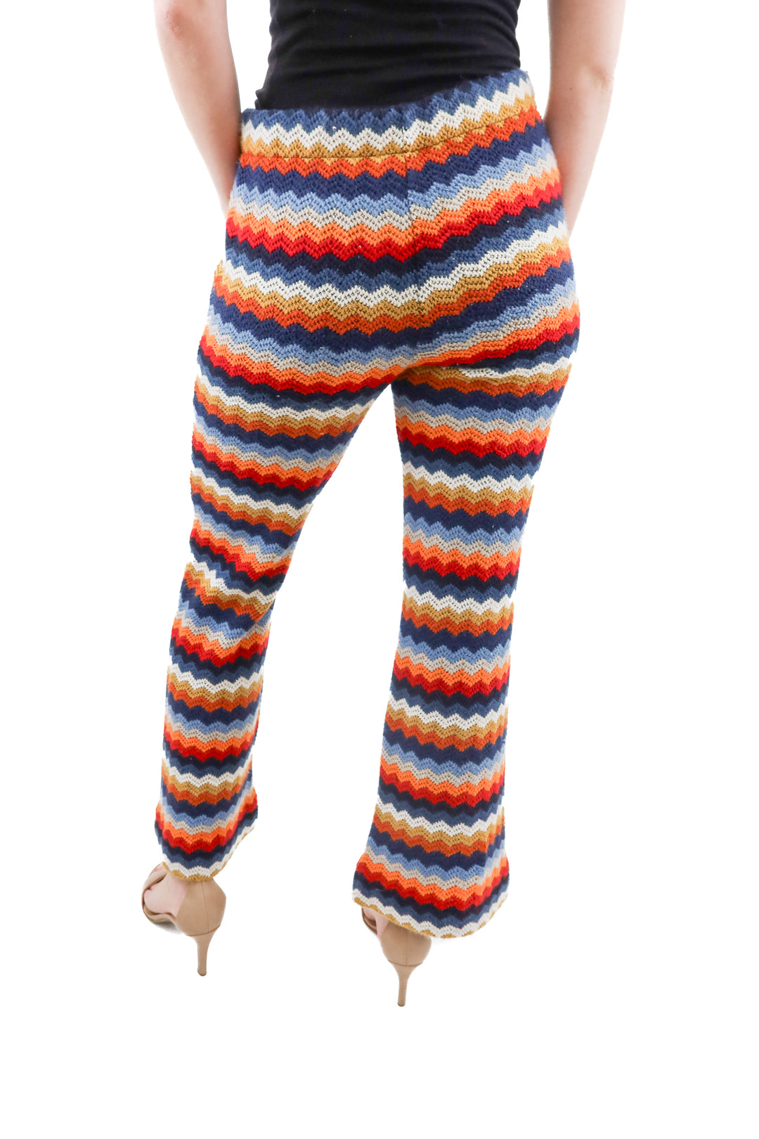 ellie mae colorful knit flare pants (m; retail $480)