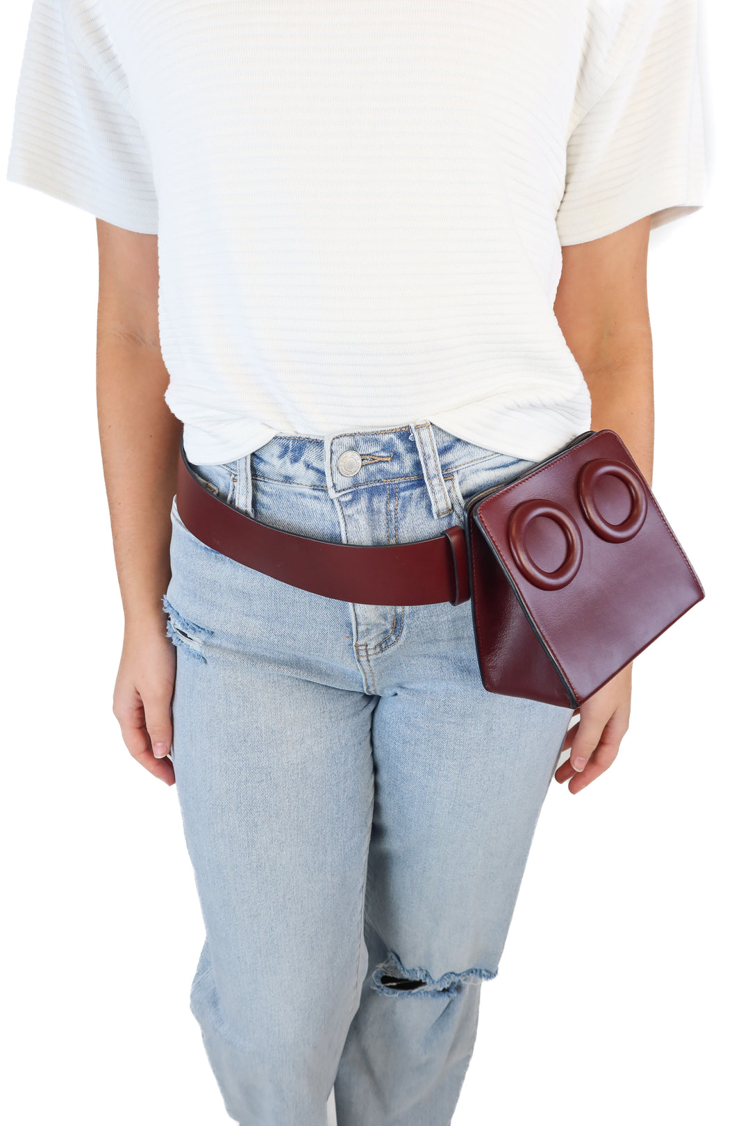 Boyy Burgundy Leather Belt Bag (retails for $598)